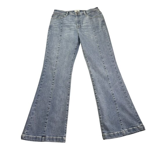 Kensie Jeans Womens Vintage Luxe The Savannah High Rise Flare Denim Size 12 Ligh - Picture 1 of 8